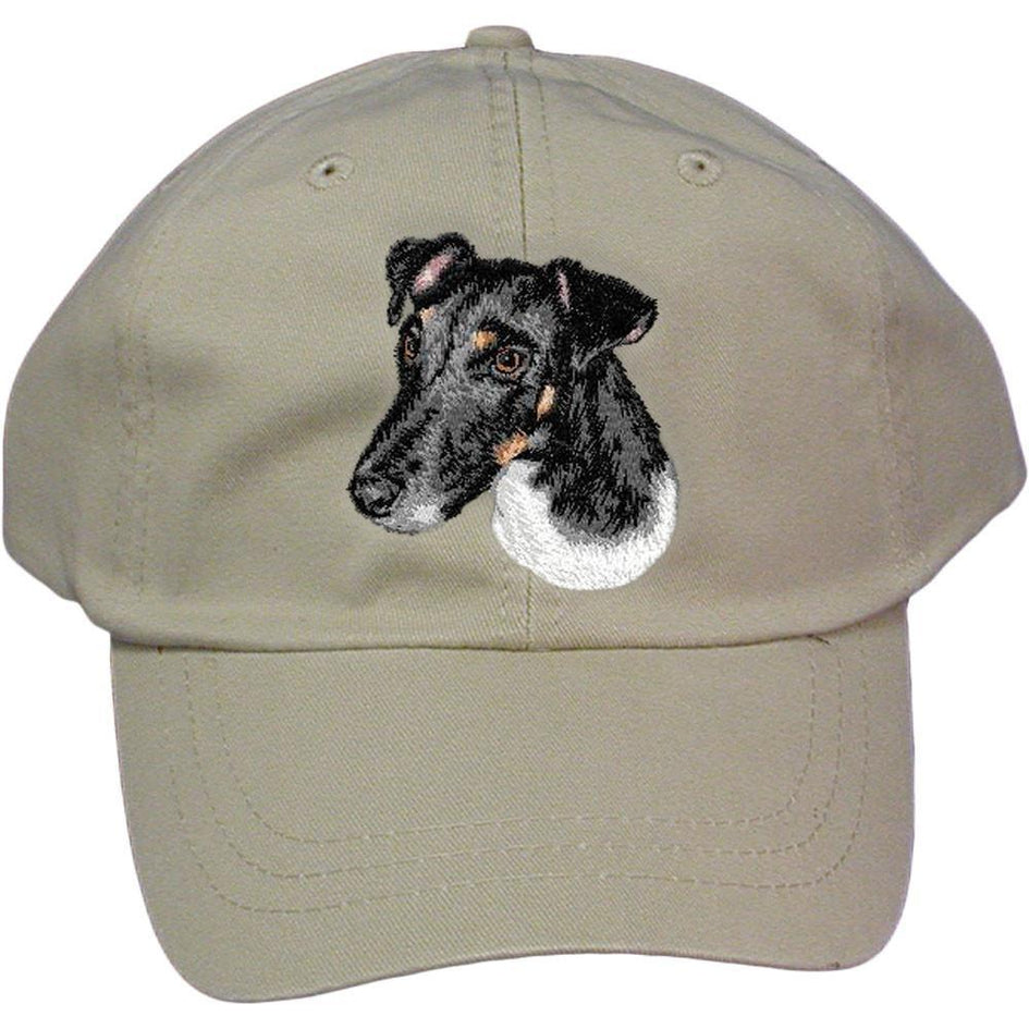 Embroidered Baseball Caps Grey  Smooth Fox Terrier D134