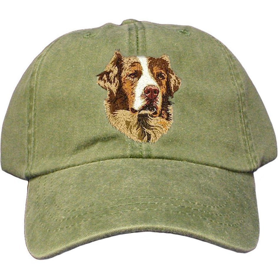 Embroidered Baseball Caps Green  Australian Shepherd DJ298