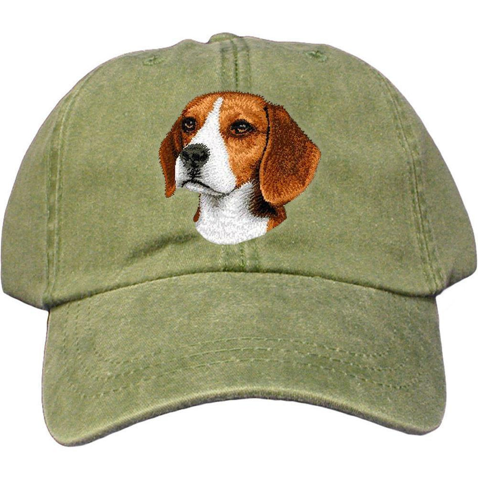 Beagle Embroidered Baseball Cap Red