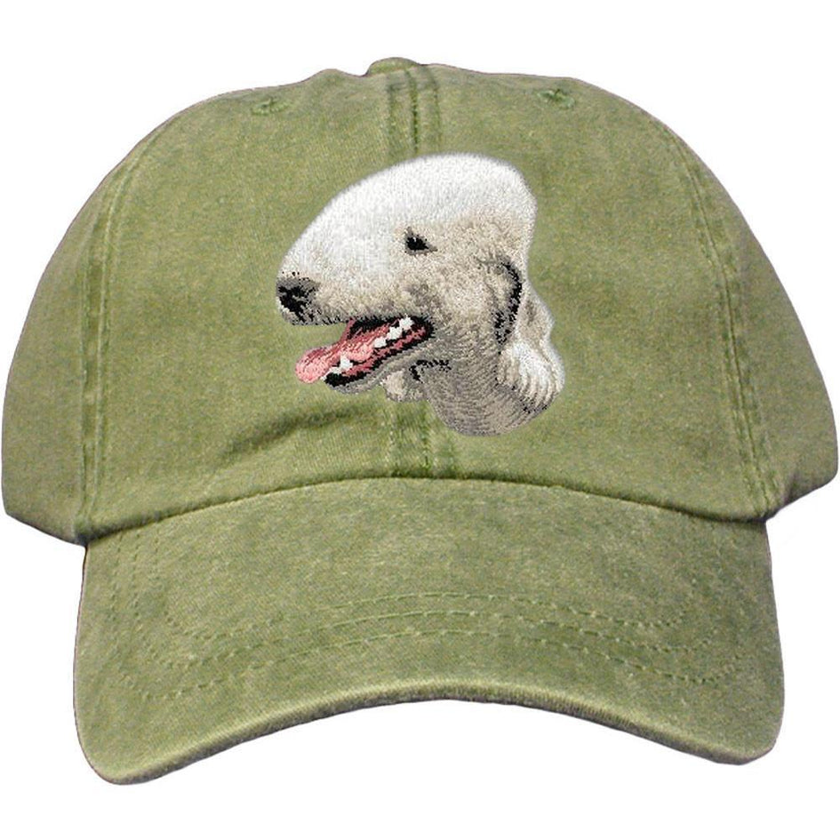 Embroidered Baseball Caps Green  Bedlington Terrier D35
