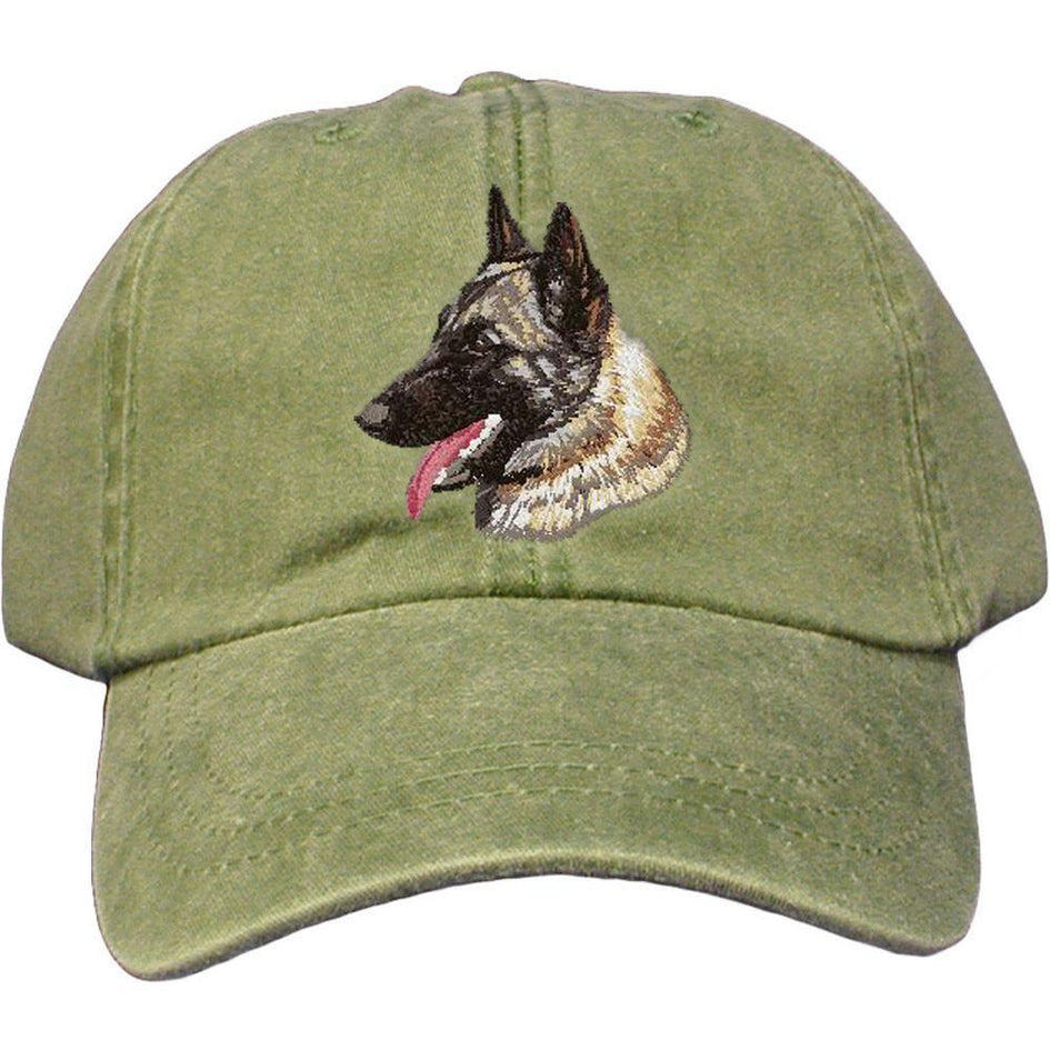 Embroidered Baseball Caps Green  Belgian Sheepdog DN338