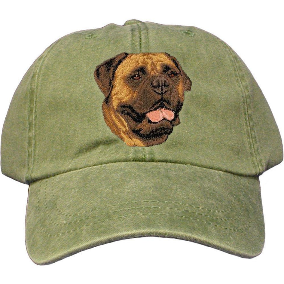 Embroidered Baseball Caps Green  Bullmastiff D56