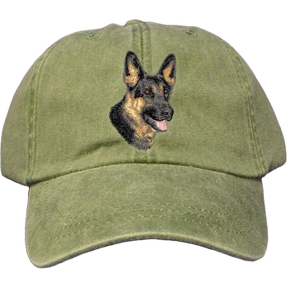 Embroidered Baseball Caps Green  German Shepherd Dog D70