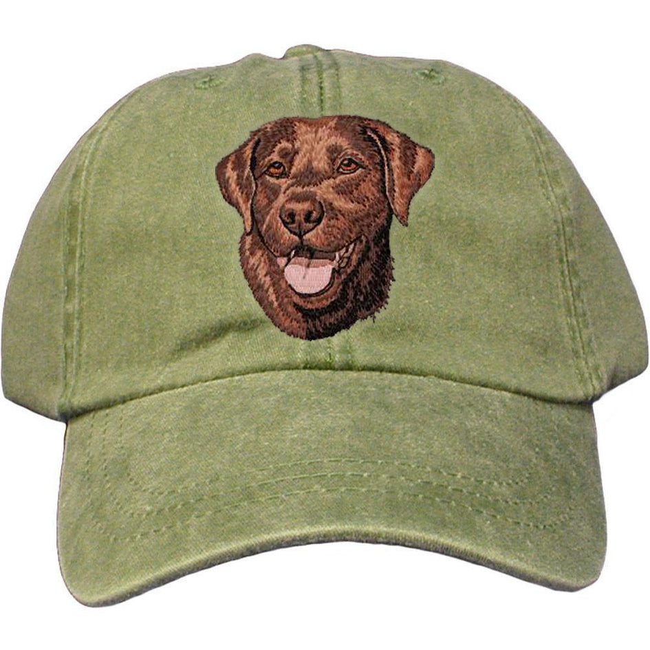 Embroidered Baseball Caps Green  Labrador Retriever DM444