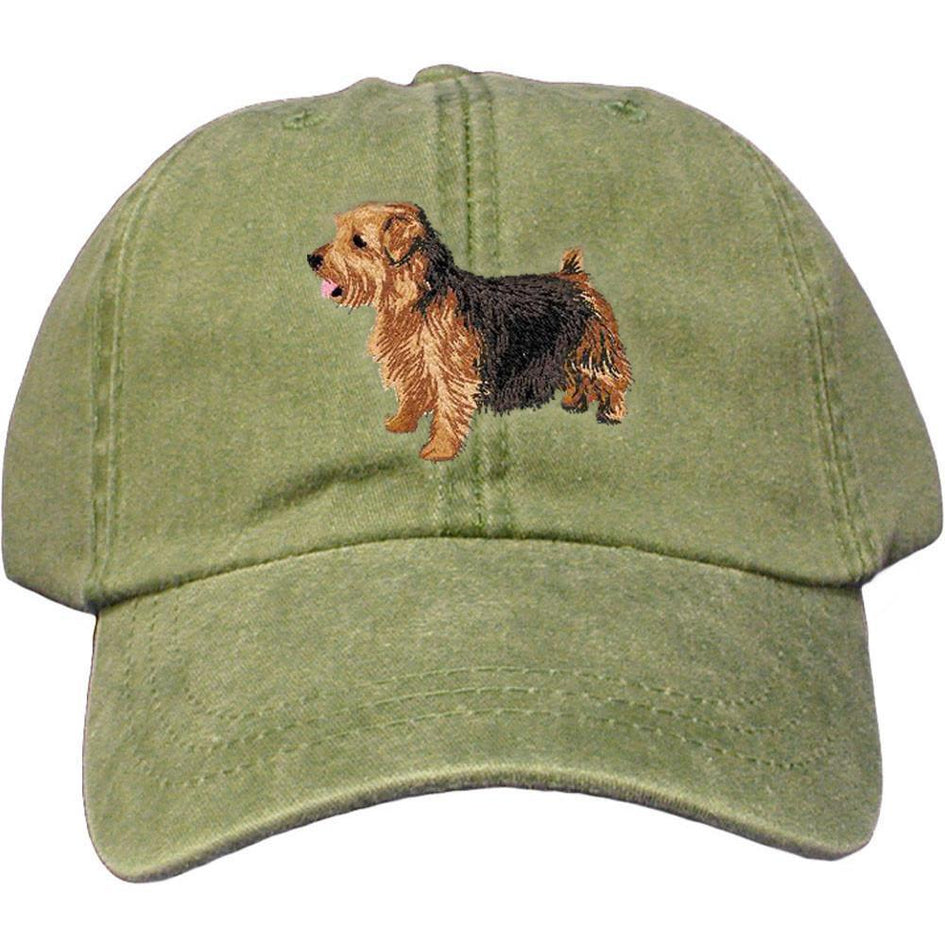 Embroidered Baseball Caps Green  Norfolk Terrier DJ277