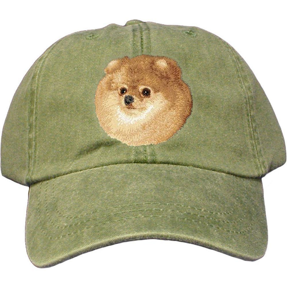 Embroidered Baseball Caps Green  Pomeranian D103