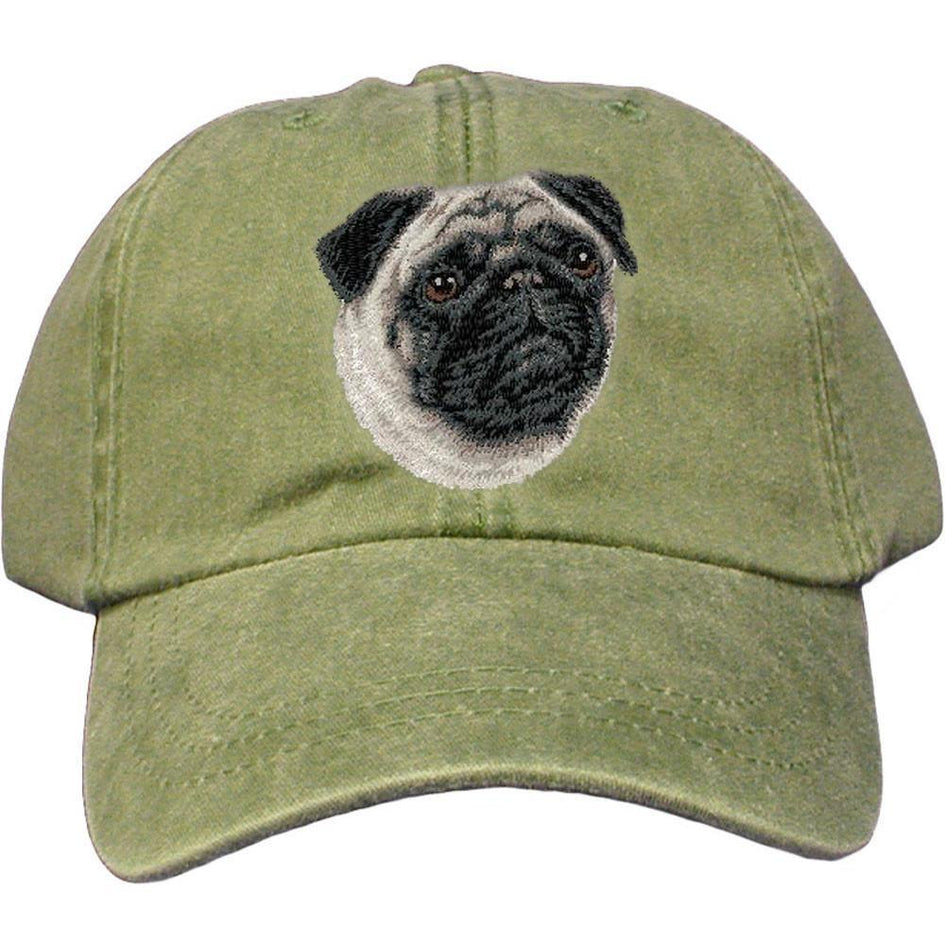 Embroidered Baseball Caps Green  Pug D63