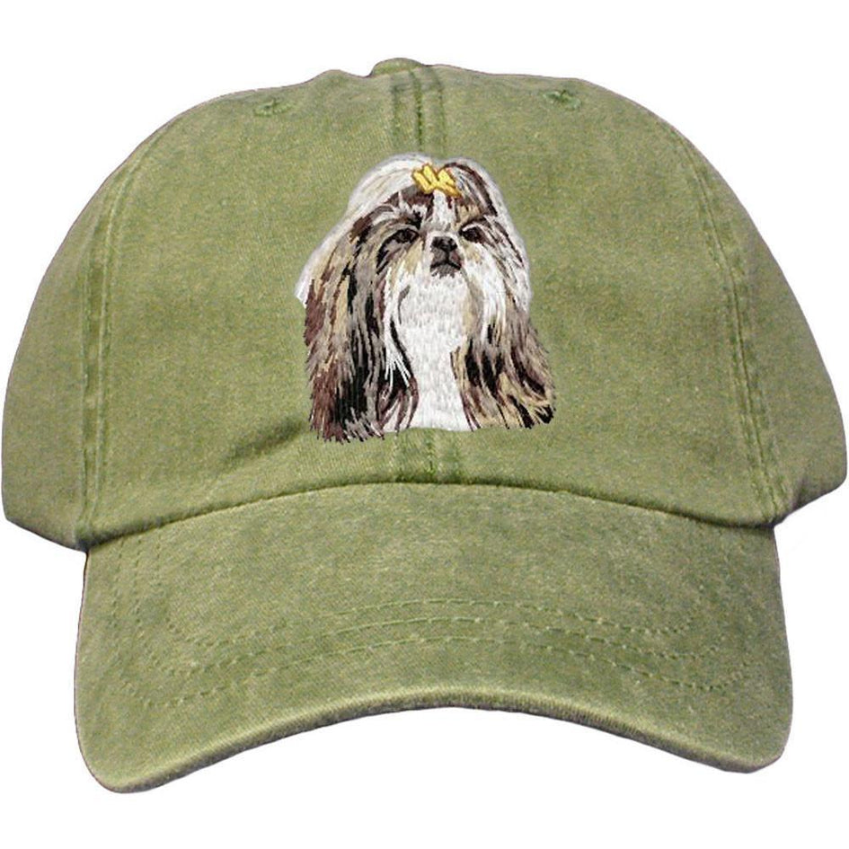 Embroidered Baseball Caps Green  Shih Tzu DN390