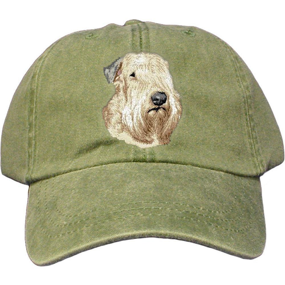 Embroidered Baseball Caps Green  Soft Coated Wheaten Terrier D147