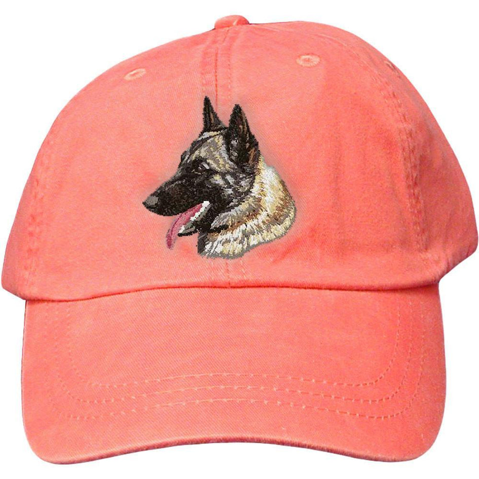 Embroidered Baseball Caps Peach  Belgian Sheepdog DN338