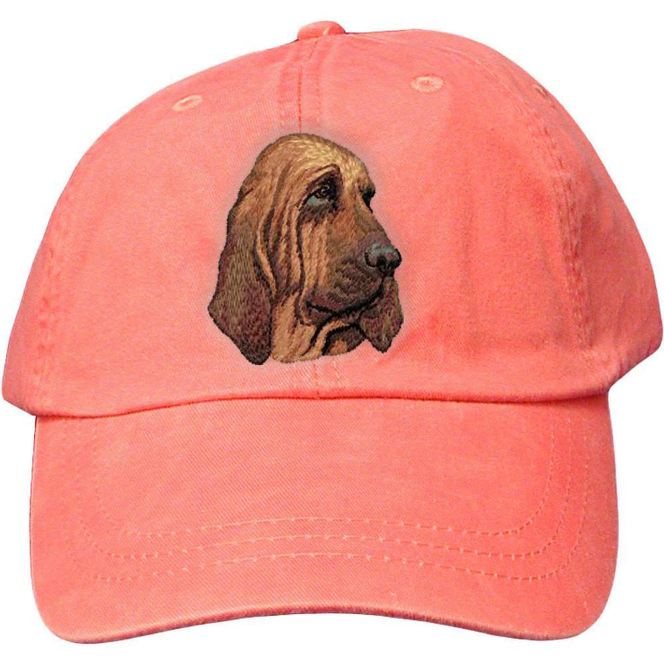 Embroidered Baseball Caps Peach  Bloodhound DM411