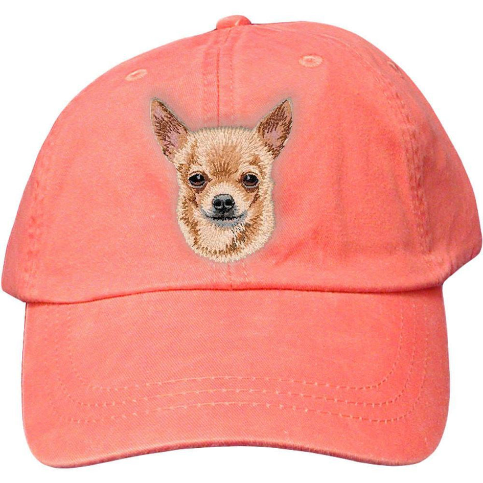 Embroidered Baseball Caps Peach  Chihuahua DV385
