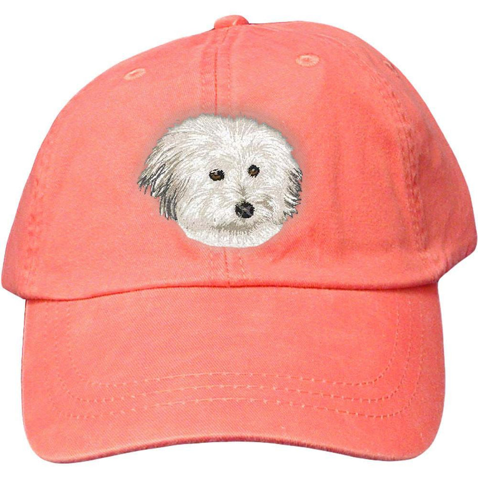 Embroidered Baseball Caps Peach  Coton de Tulear DV217