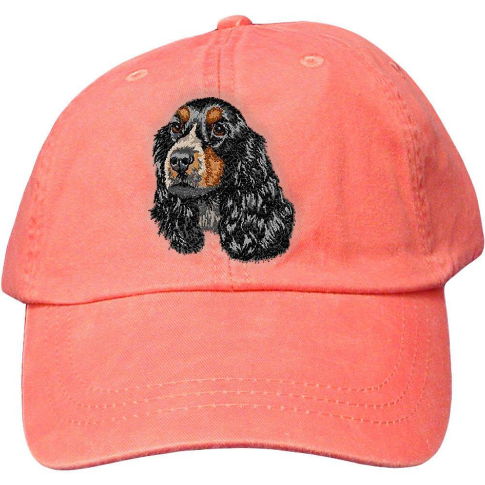 Embroidered Baseball Caps Peach  English Cocker Spaniel DV414