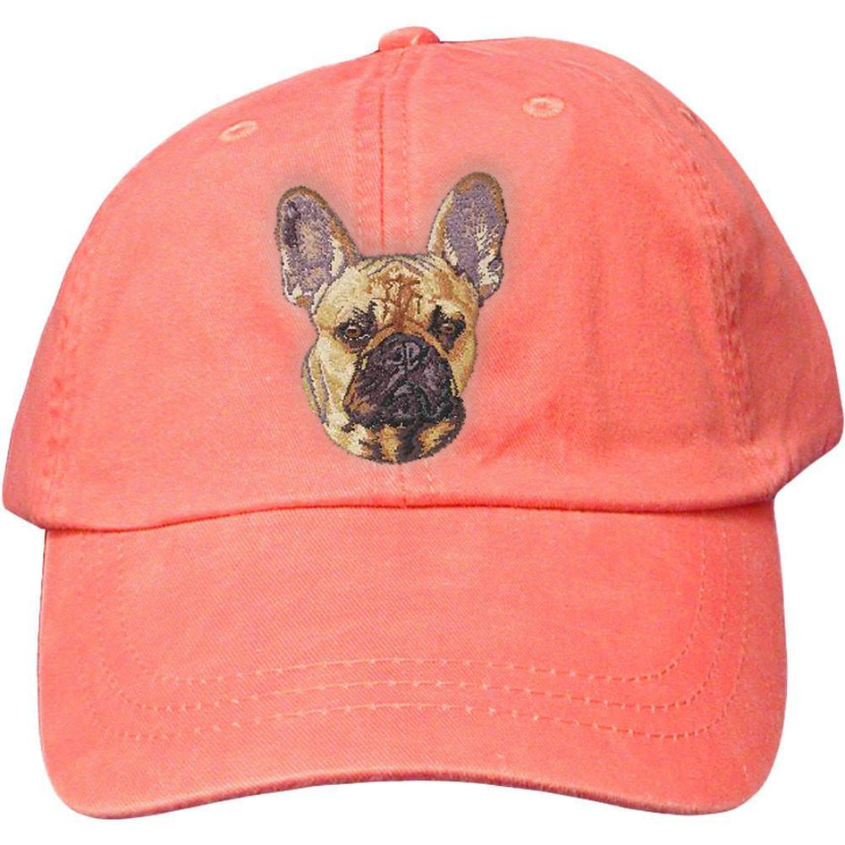 Embroidered Baseball Caps Peach  French Bulldog DN333