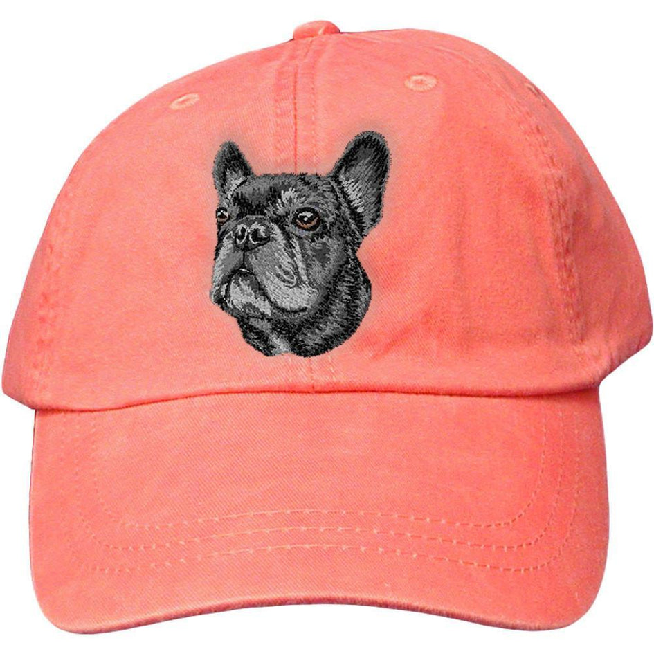 Embroidered Baseball Caps Peach  French Bulldog DV352