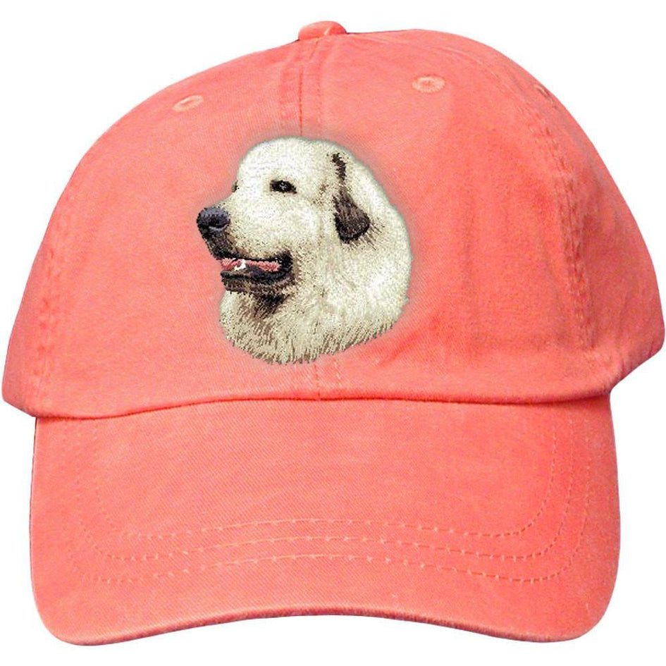Embroidered Baseball Caps Peach  Great Pyrenees D27