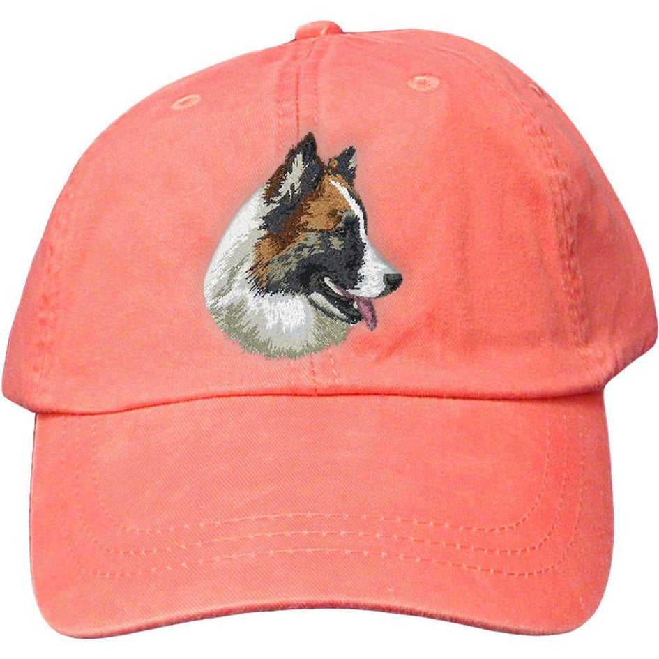 Embroidered Baseball Caps Peach  Icelandic Sheepdog DJ482