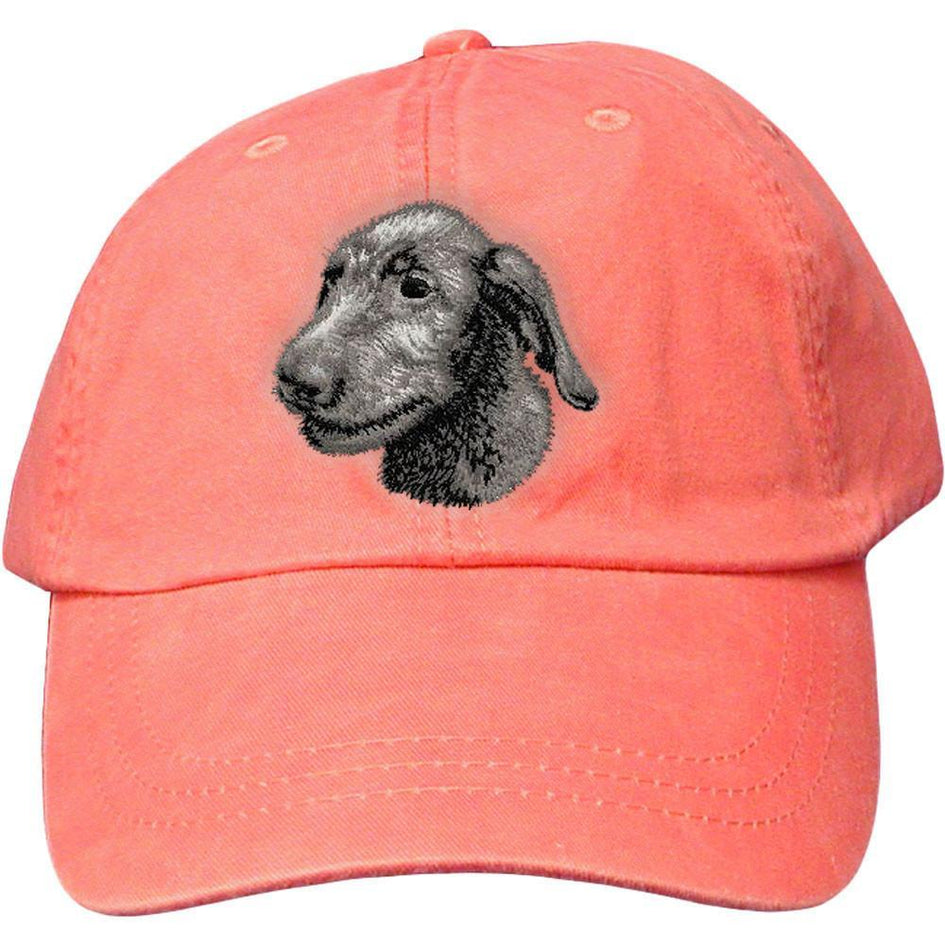 Embroidered Baseball Caps Peach  Irish Wolfhound D75