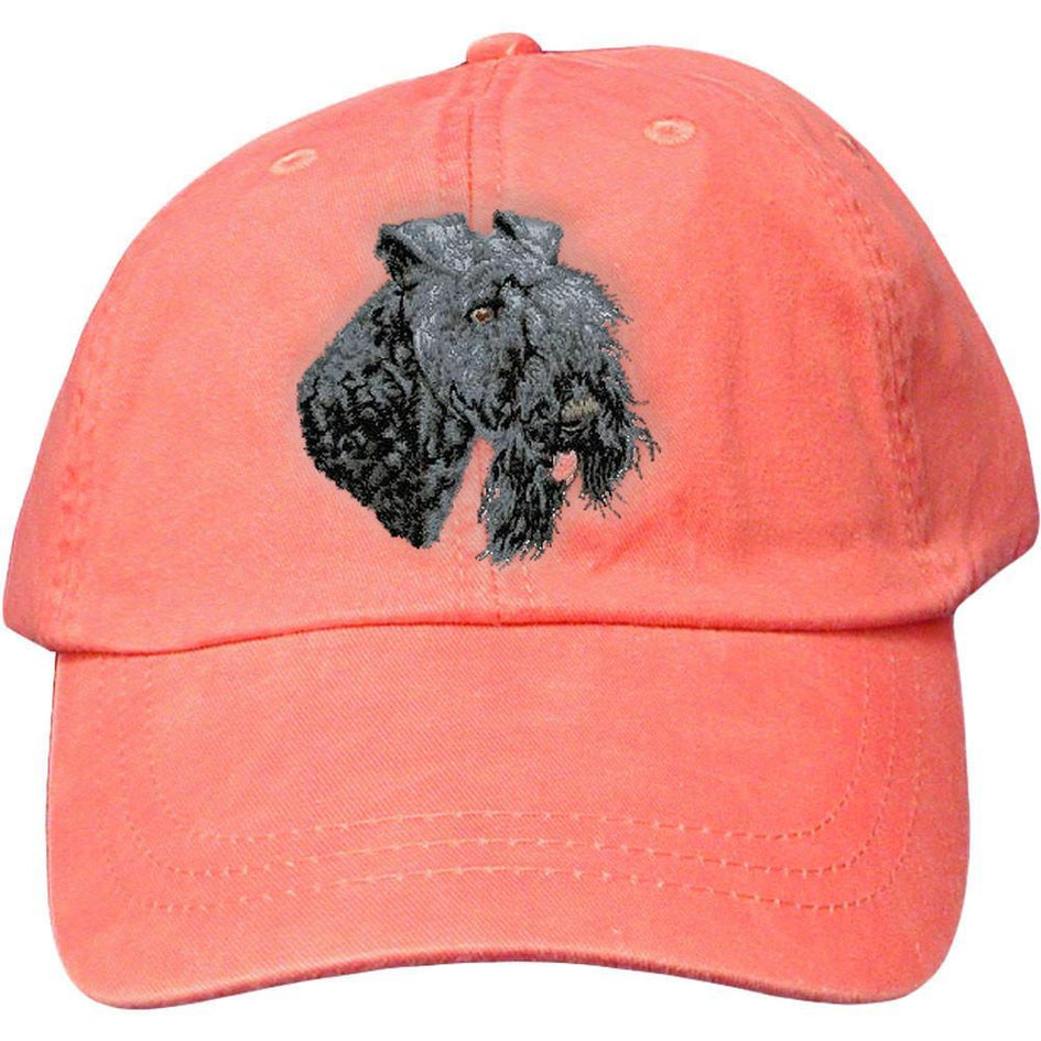 Embroidered Baseball Caps Peach  Kerry Blue Terrier D74