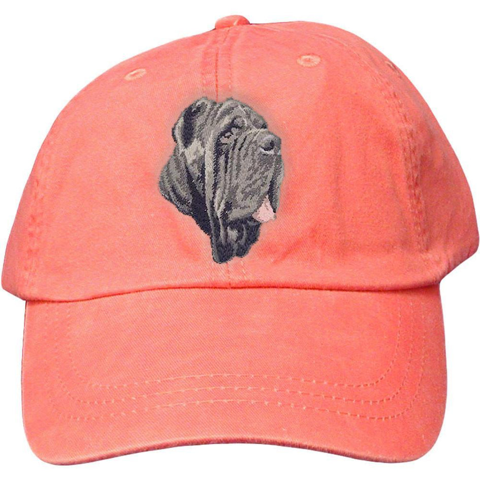 Embroidered Baseball Caps Peach  Neapolitan Mastiff DM163