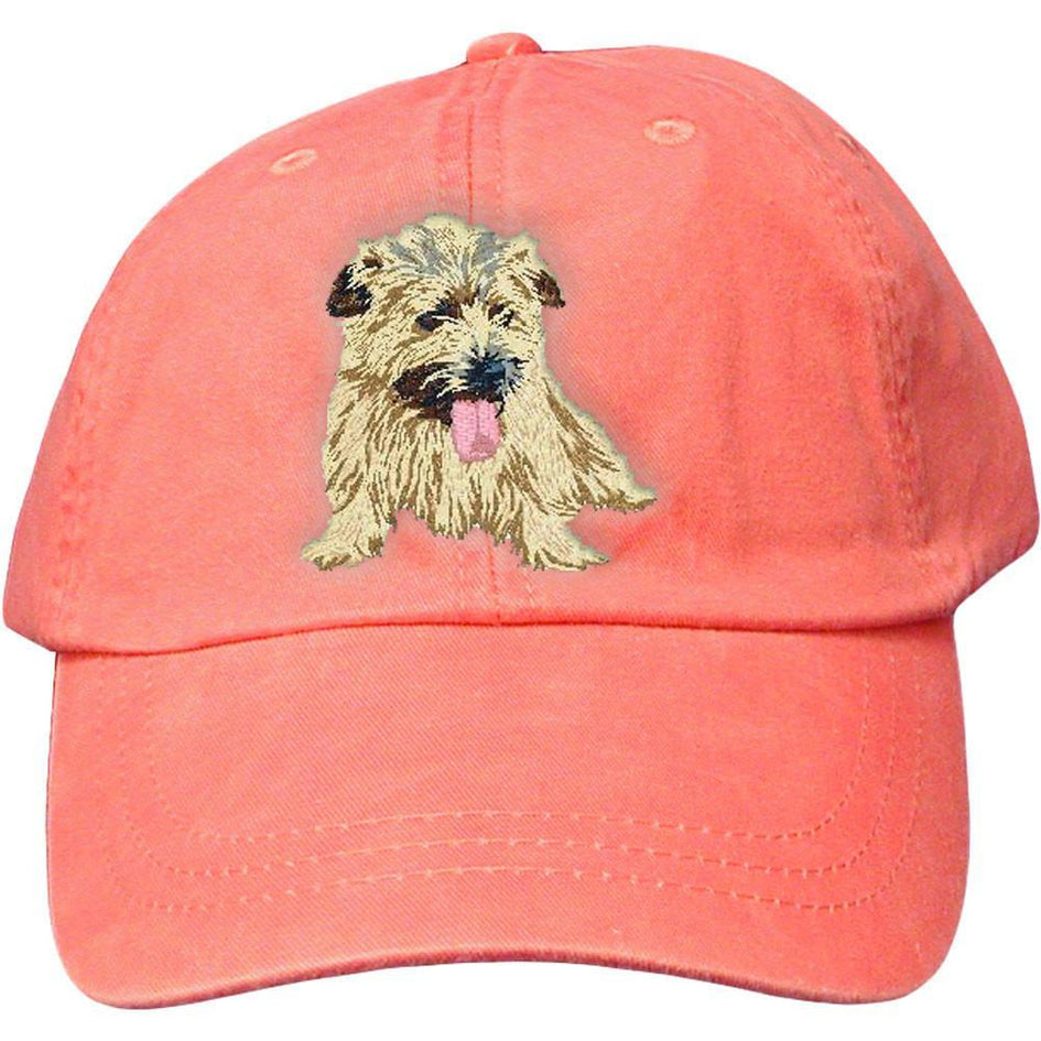 Embroidered Baseball Caps Peach  Norfolk Terrier DJ301