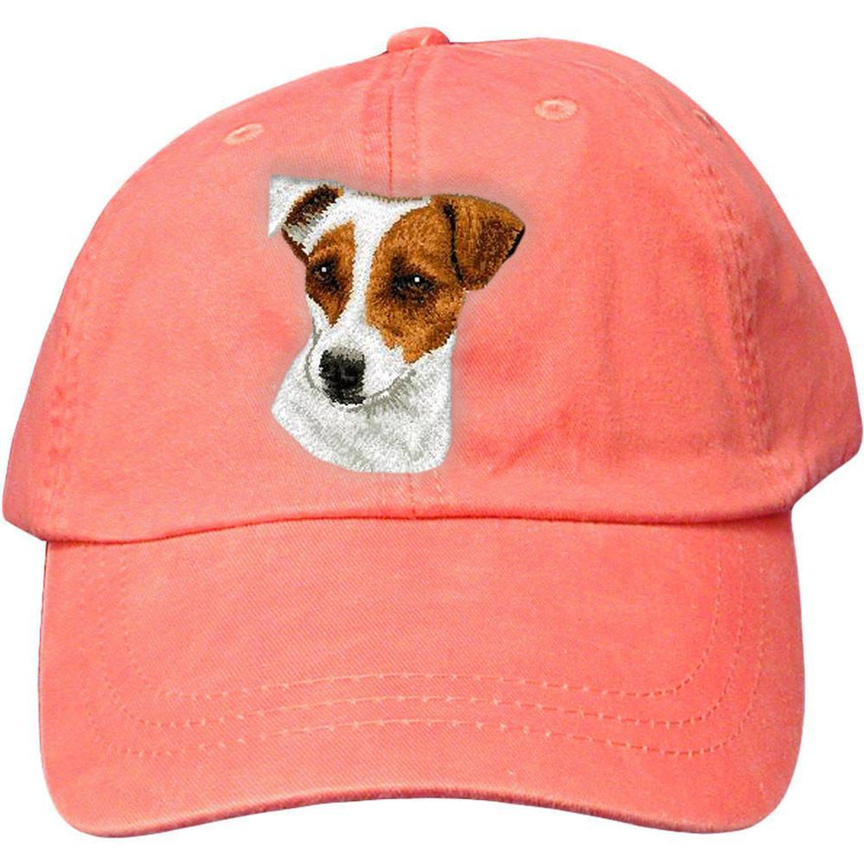 Embroidered Baseball Caps Peach  Parson Russell Terrier D26