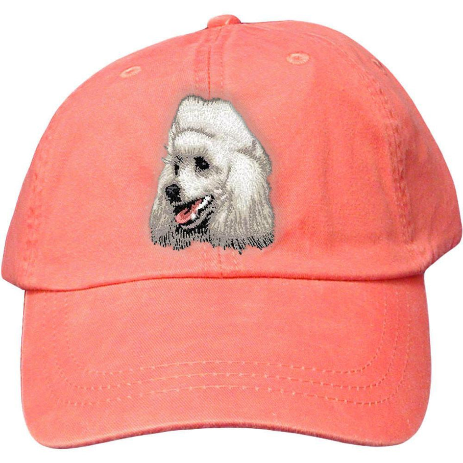 Embroidered Baseball Caps Peach  Poodle D18