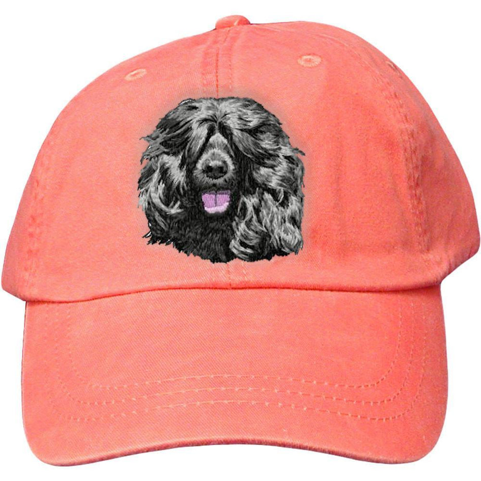 Embroidered Baseball Caps Peach  Portuguese Water Dog DM452