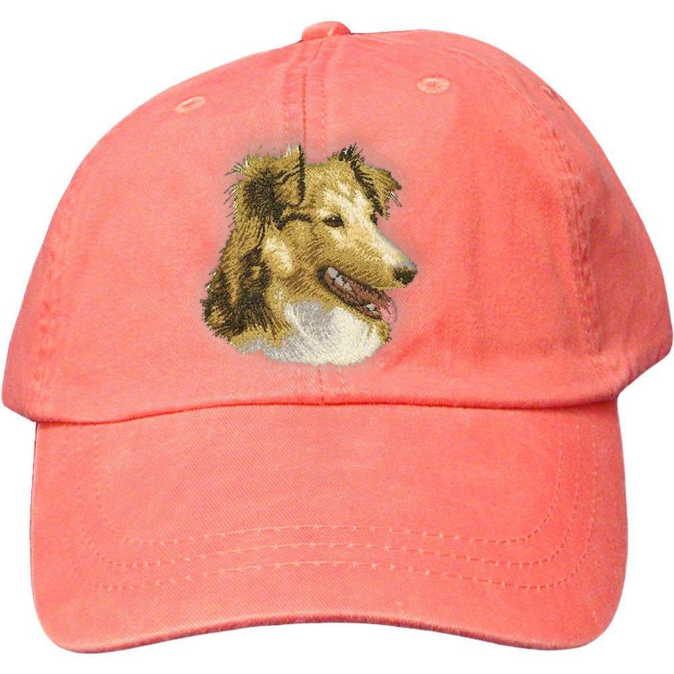 Embroidered Baseball Caps Peach  Shetland Sheepdog D84