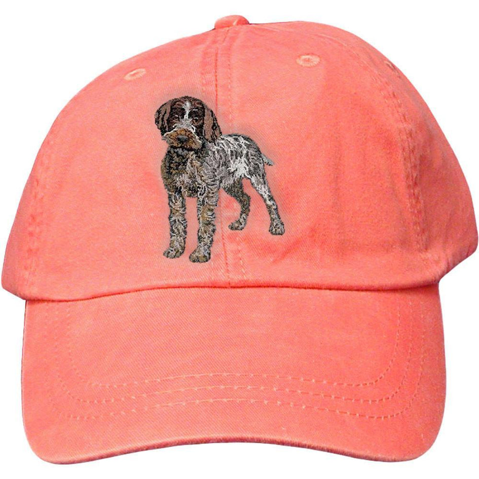 Embroidered Baseball Caps Peach  Wirehaired Pointing Griffon DV193