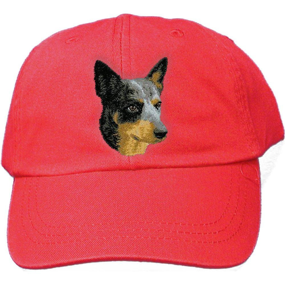 Embroidered Baseball Caps Red  Australian Cattle Dog D99