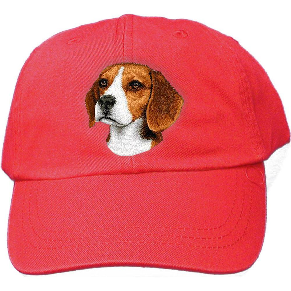 Embroidered Baseball Caps Red  Beagle D31