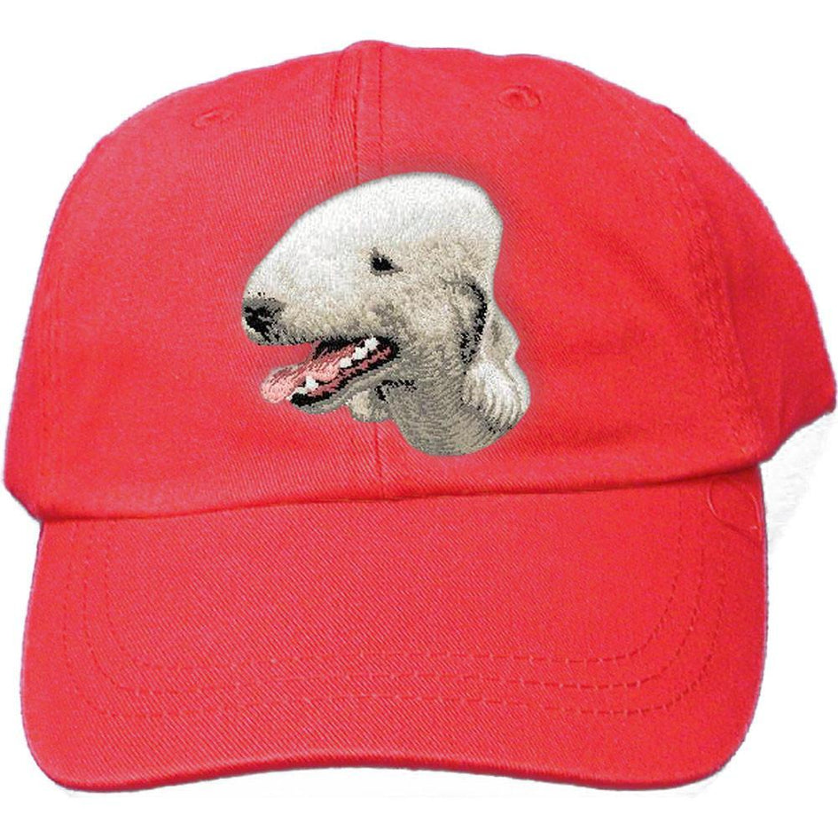 Embroidered Baseball Caps Red  Bedlington Terrier D35