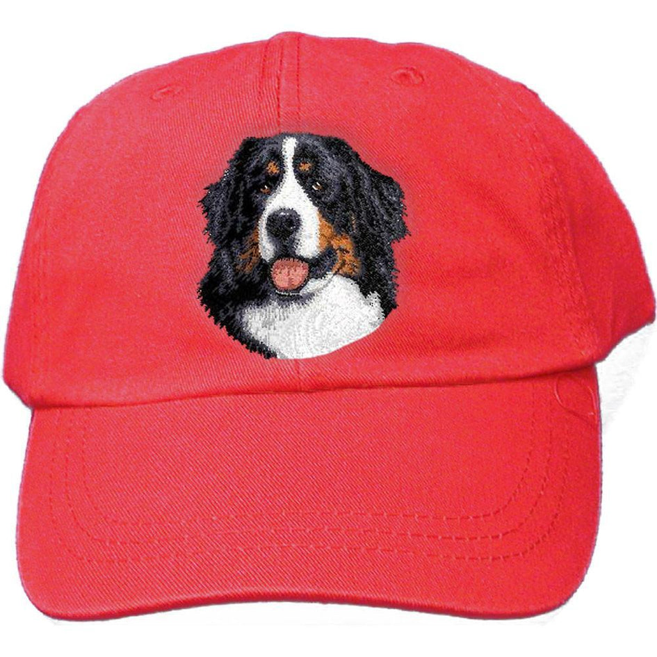 Embroidered Baseball Caps Red  Bernese Mountain Dog D13