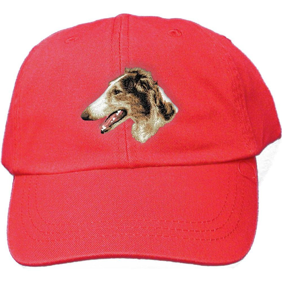 Embroidered Baseball Caps Red  Borzoi D43