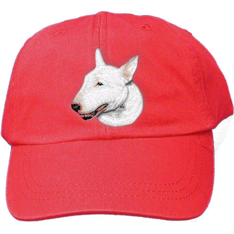 Embroidered Baseball Caps Red  Bull Terrier D88