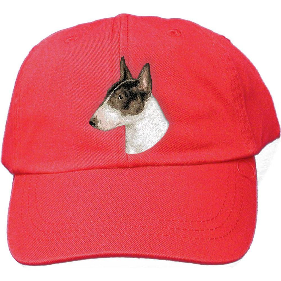 Embroidered Baseball Caps Red  Bull Terrier D96