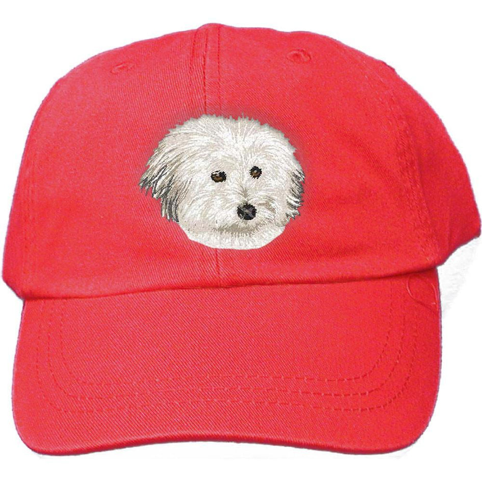 Embroidered Baseball Caps Red  Coton de Tulear DV217