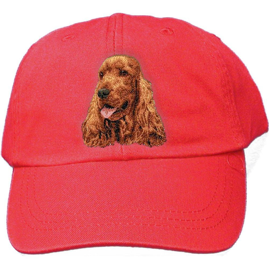 Embroidered Baseball Caps Red  English Cocker Spaniel D28