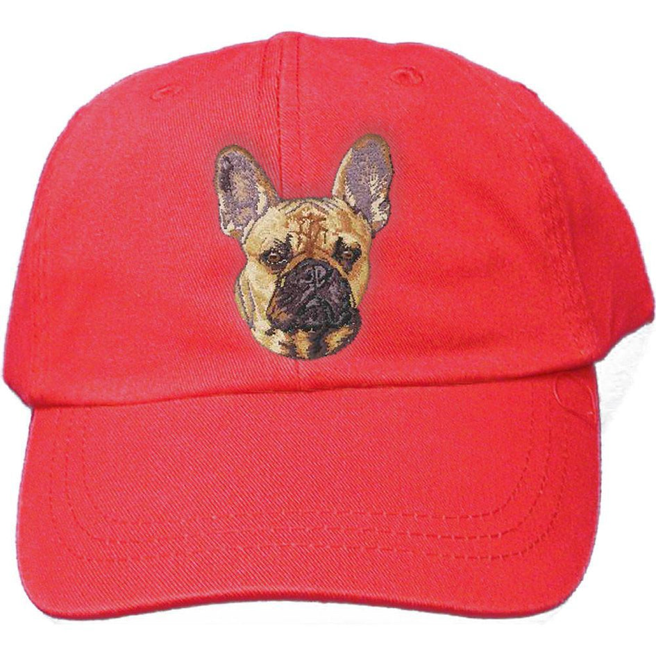 Embroidered Baseball Caps Red  French Bulldog DN333