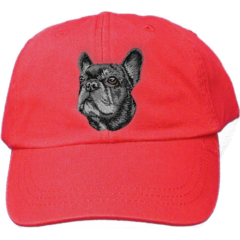 Embroidered Baseball Caps Red  French Bulldog DV352
