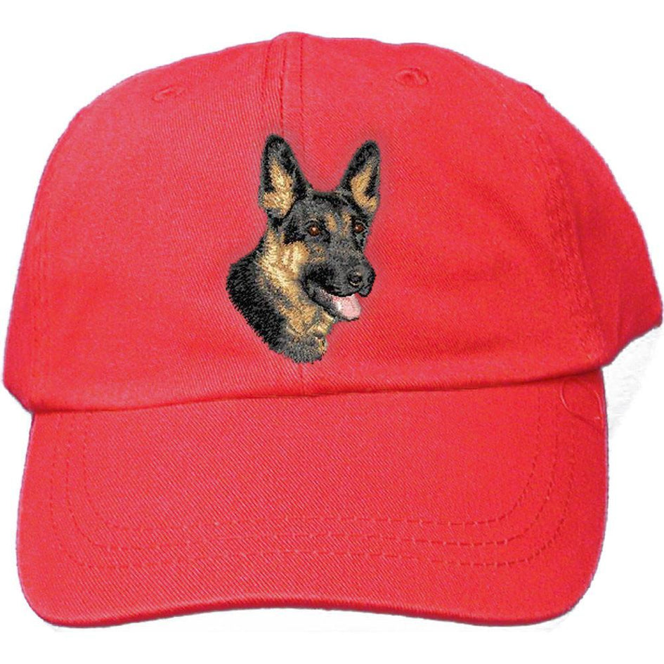 Embroidered Baseball Caps Red  German Shepherd Dog D70