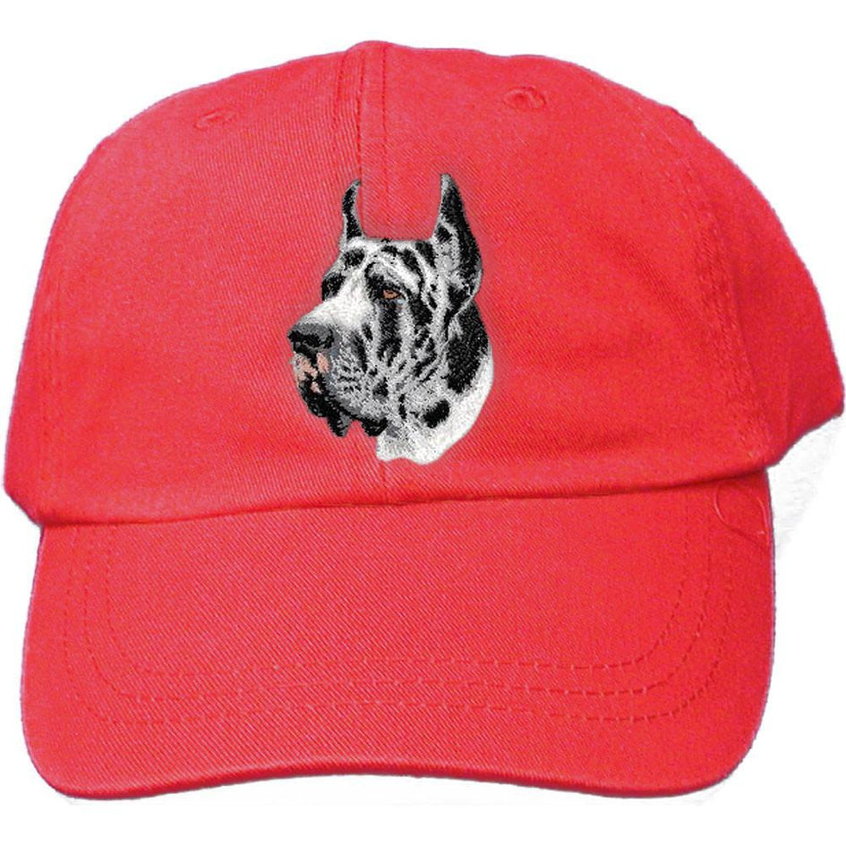 Embroidered Baseball Caps Red  Great Dane D66