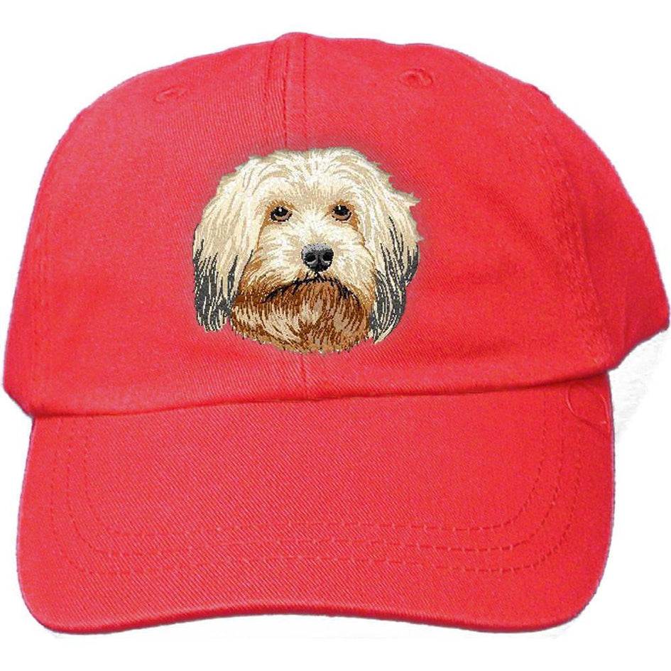 Embroidered Baseball Caps Red  Havanese DV372