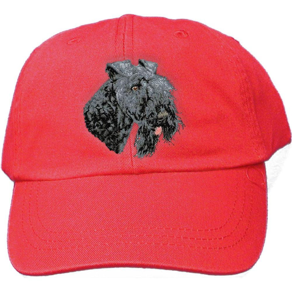 Embroidered Baseball Caps Red  Kerry Blue Terrier D74