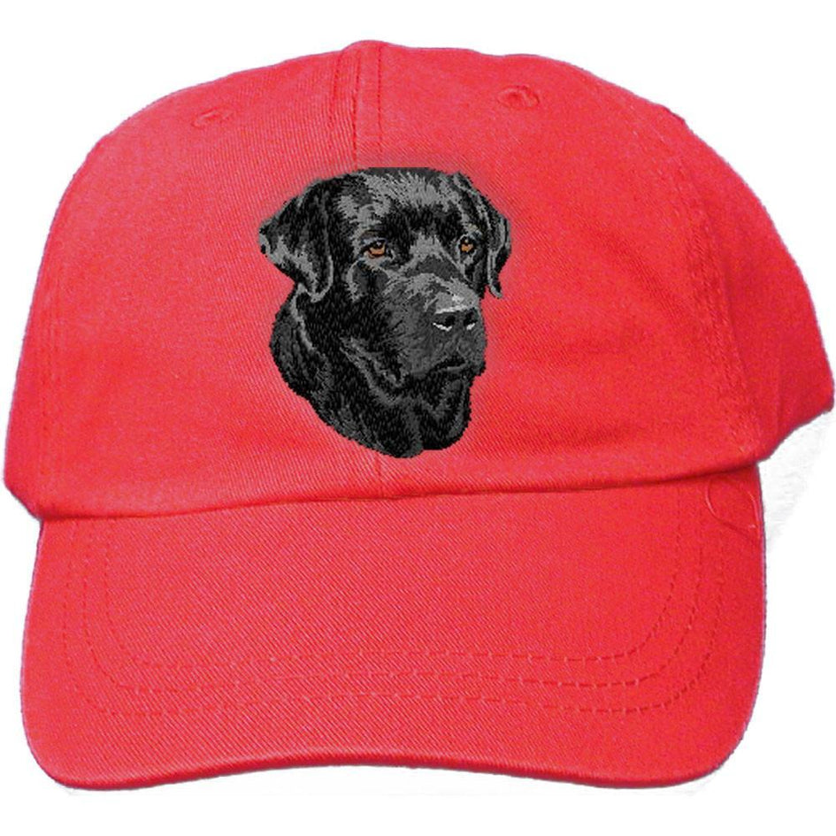 Embroidered Baseball Caps Red  Labrador Retriever DM248