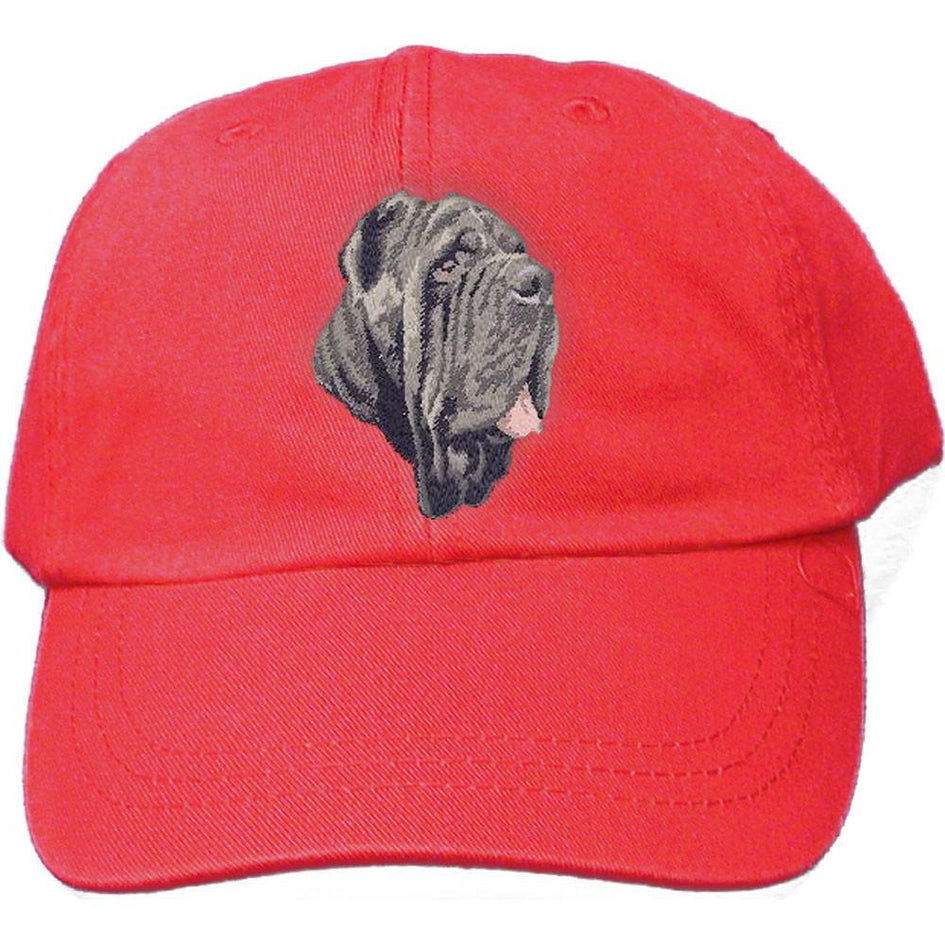Embroidered Baseball Caps Red  Neapolitan Mastiff DM163