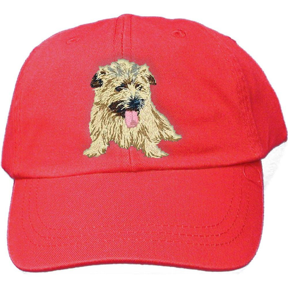 Embroidered Baseball Caps Red  Norfolk Terrier DJ301