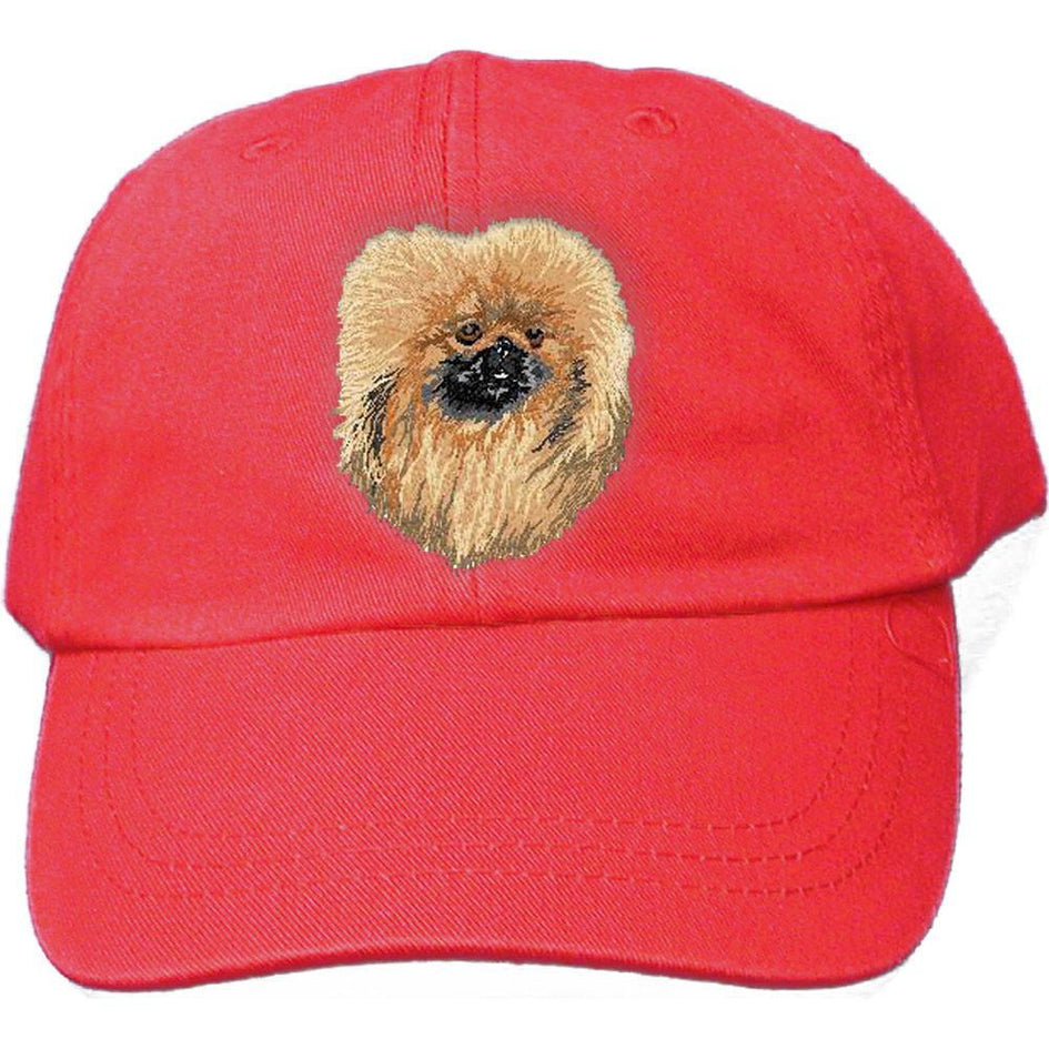 Embroidered Baseball Caps Red  Pekingese DV373